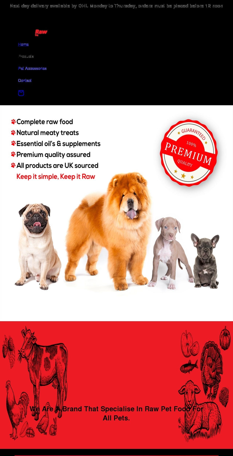 keepitraw.co.uk shopify website screenshot