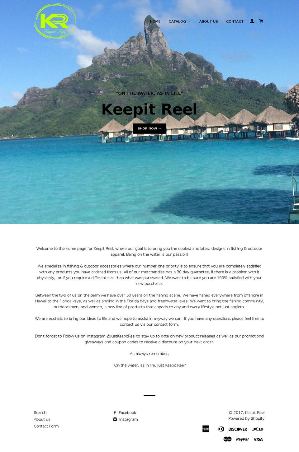 keepitreel.net shopify website screenshot