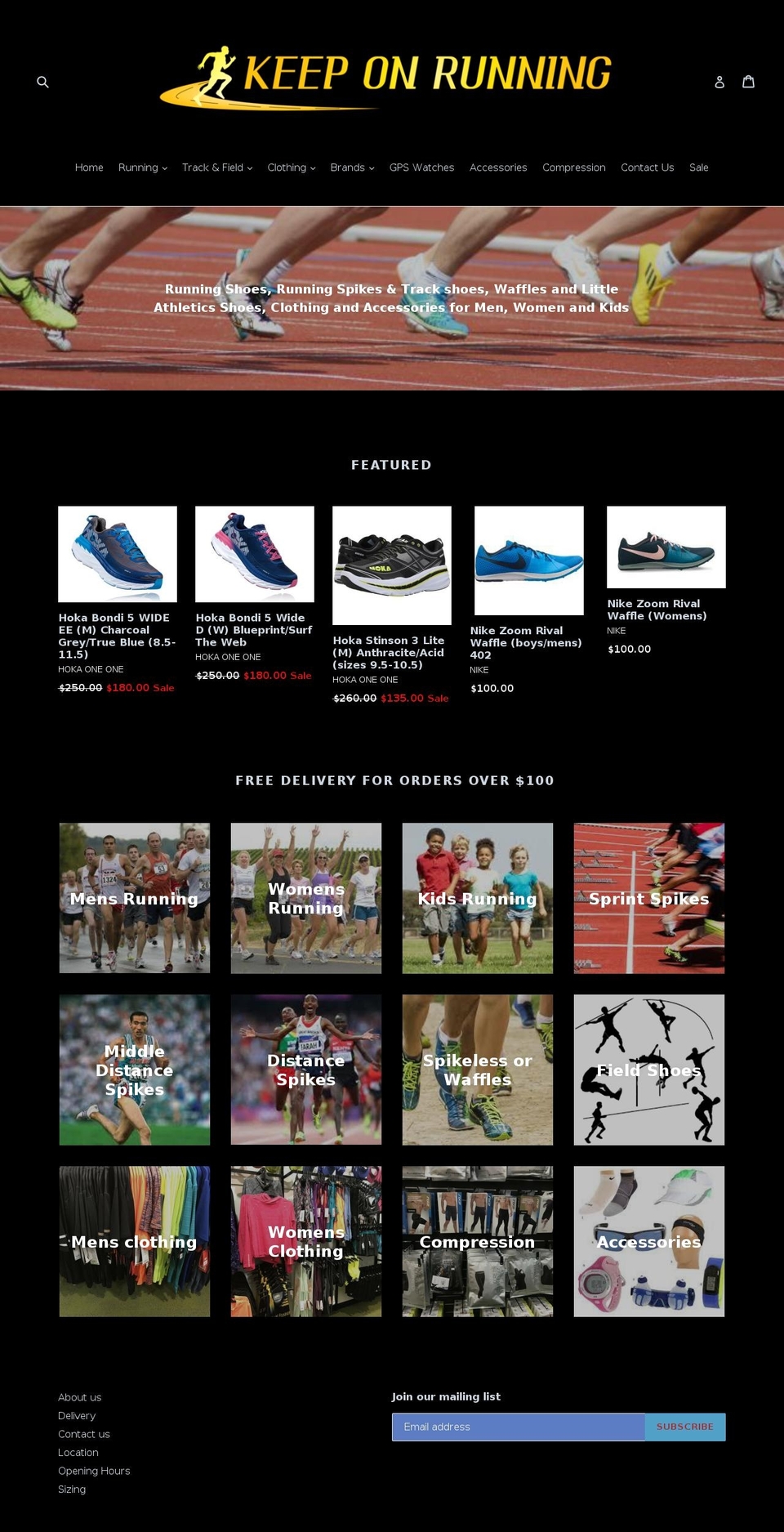 keeponrunning.com.au shopify website screenshot