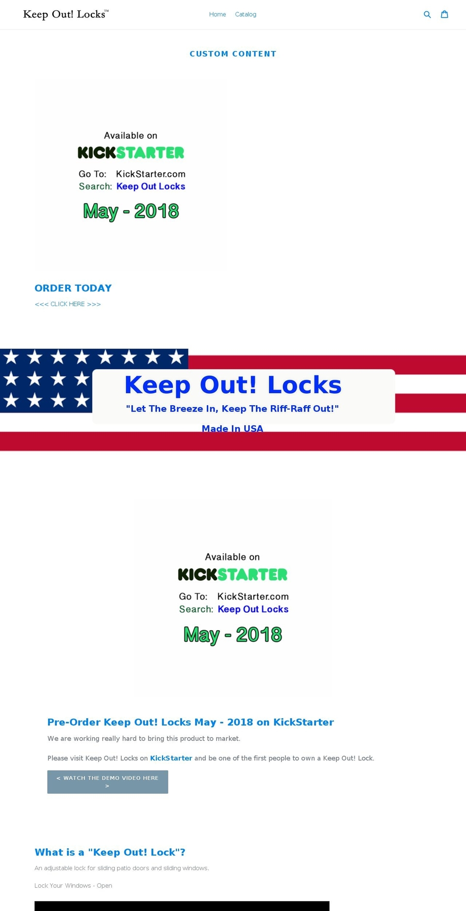 keepoutlocks.com — Shopify storefront screenshot