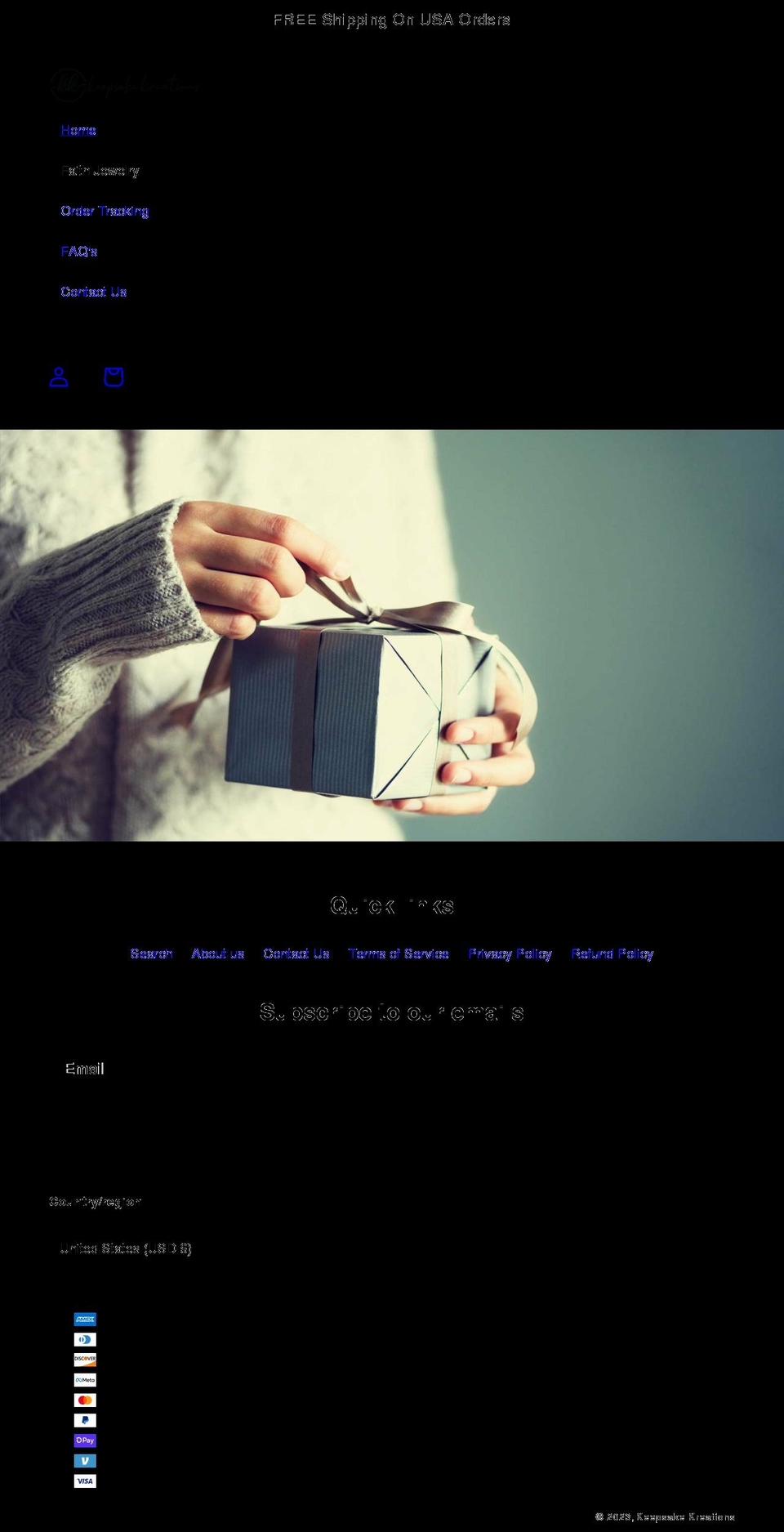 keepsakekreations.net shopify website screenshot