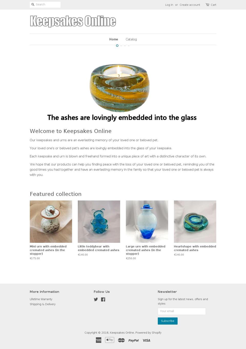 keepsakes-online.com — Shopify storefront screenshot
