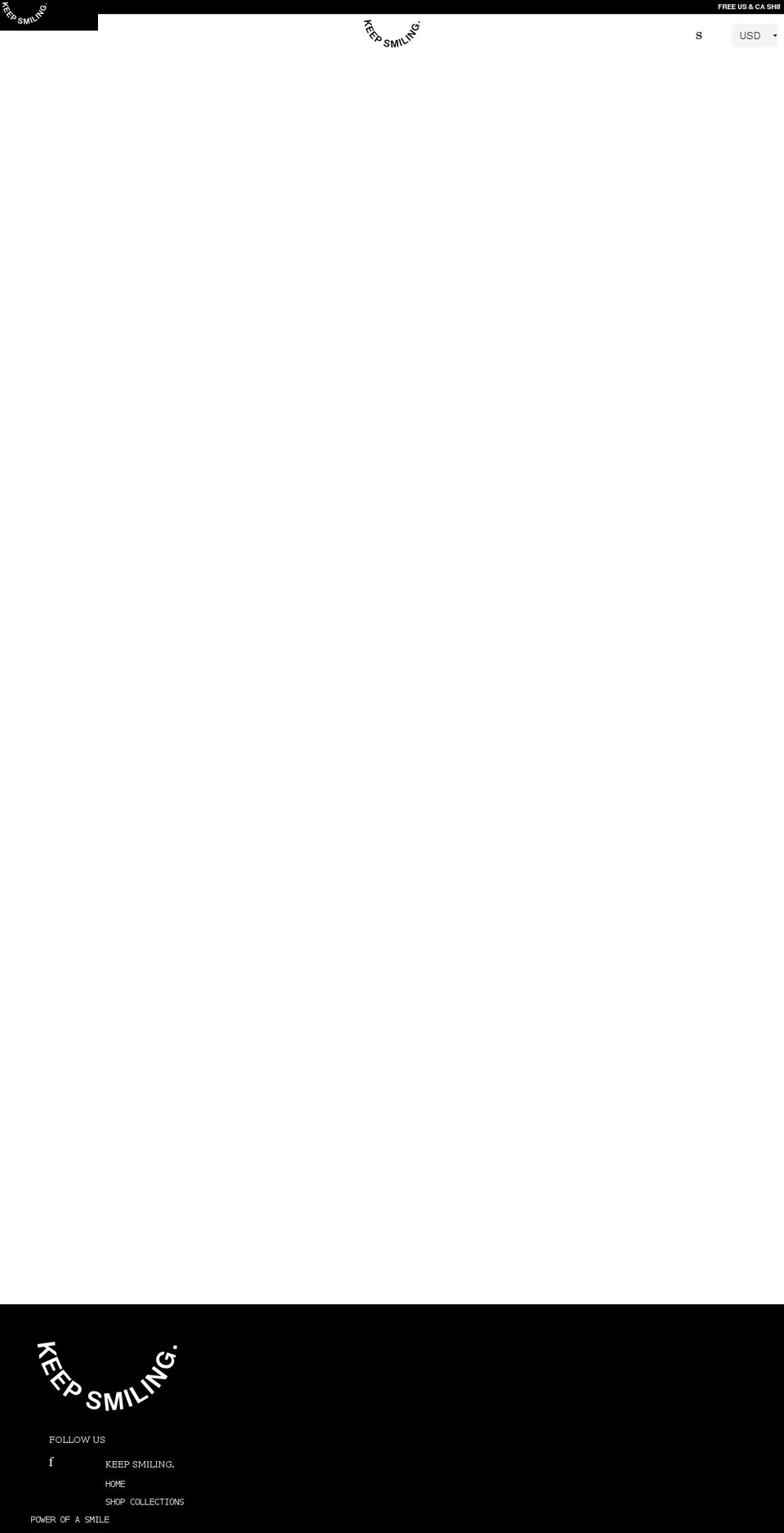 keepsmilingbrand.com shopify website screenshot