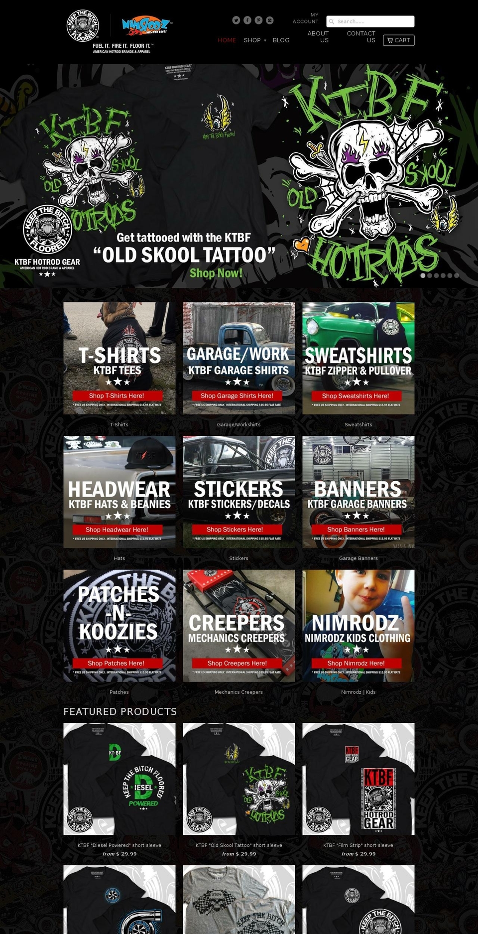 keepthatbitchfloored.com — Shopify storefront screenshot