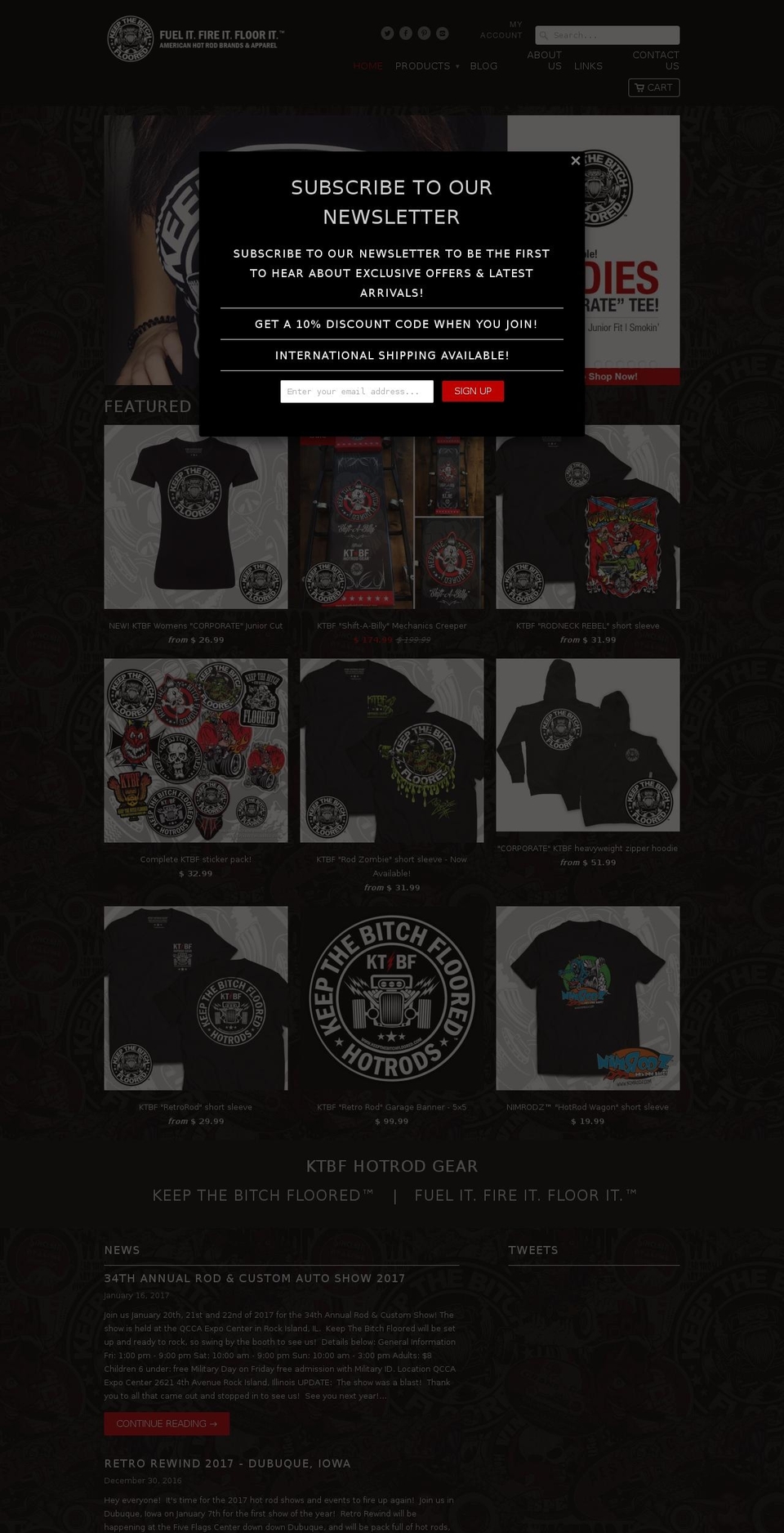keepthebitchfloored.com shopify website screenshot