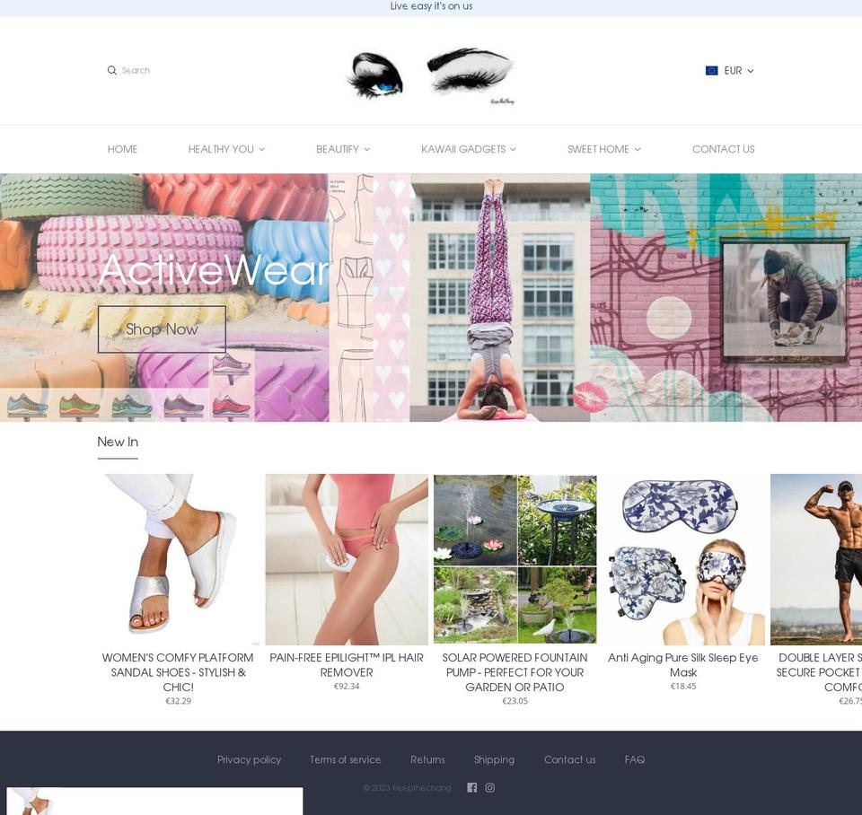 keepthechang.net shopify website screenshot