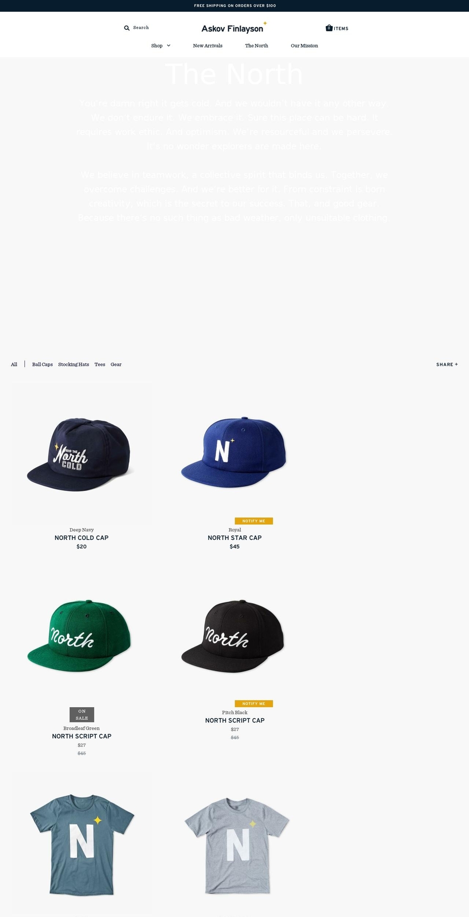 keepthenorthcold.org shopify website screenshot