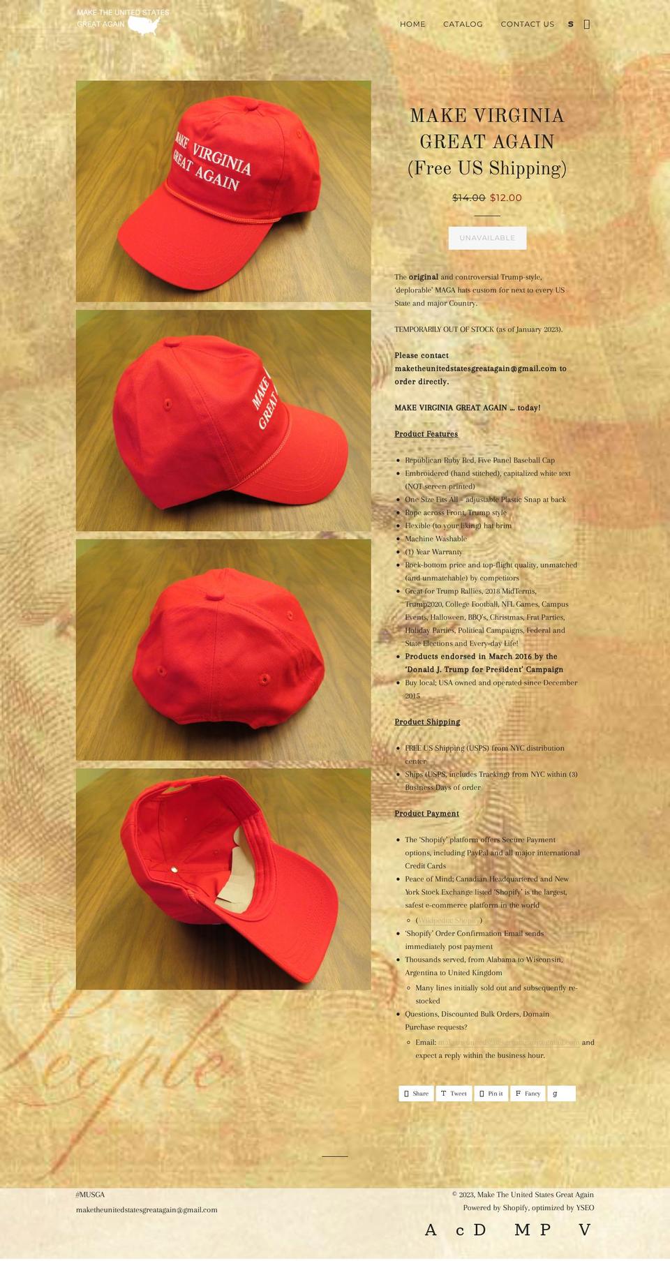 keepvirginiagreat.com — Shopify storefront screenshot