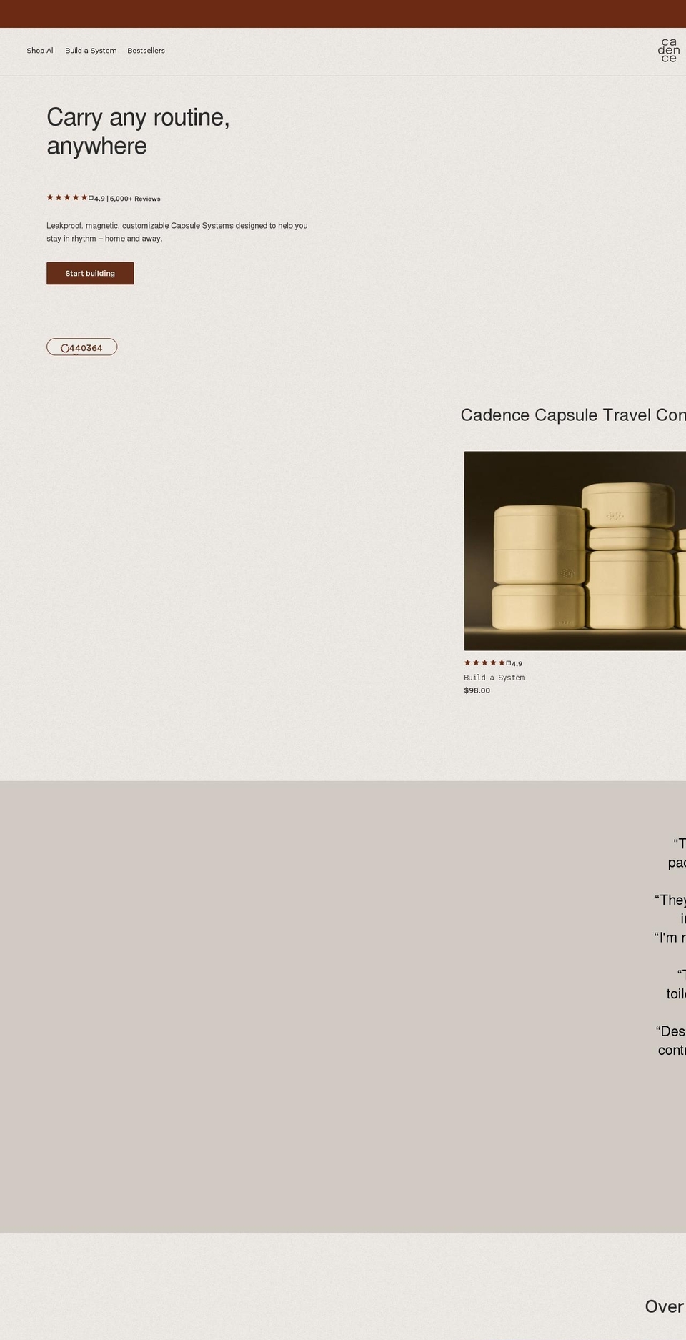 keepyourcadence.com shopify website screenshot