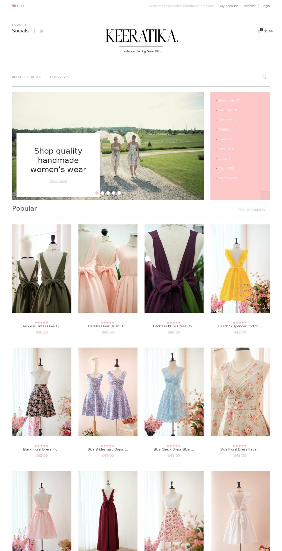 keeratika.com shopify website screenshot