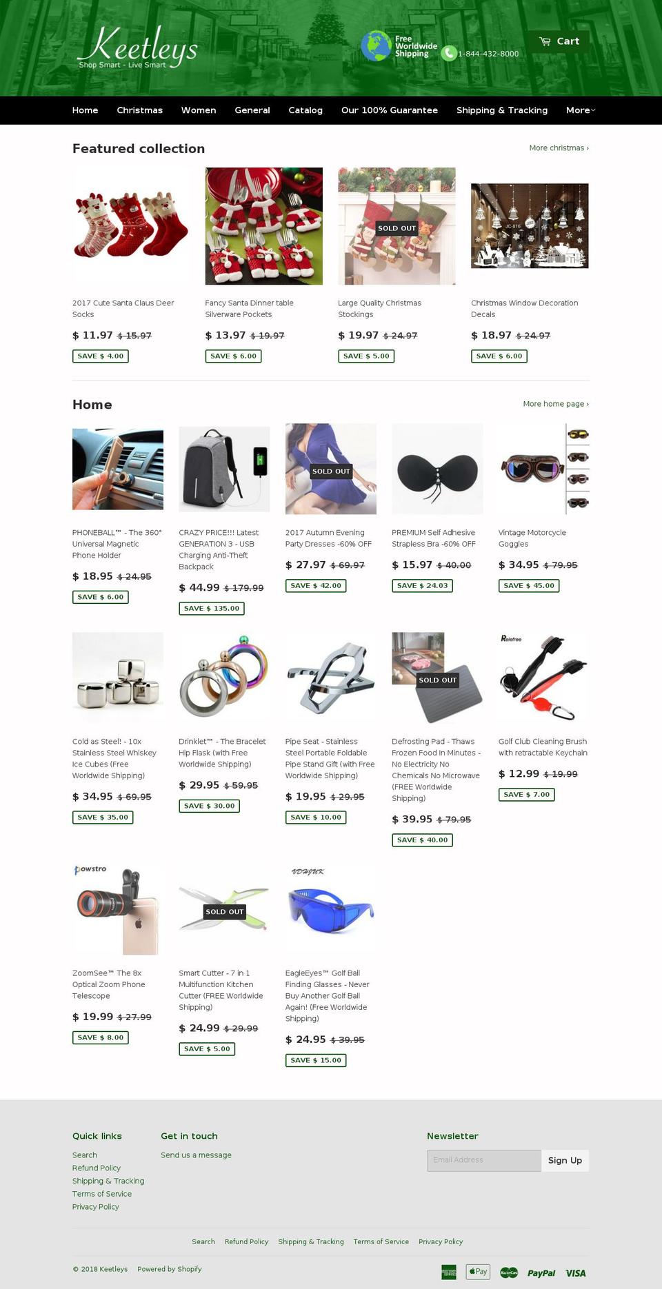 keetleys.com — Shopify storefront screenshot