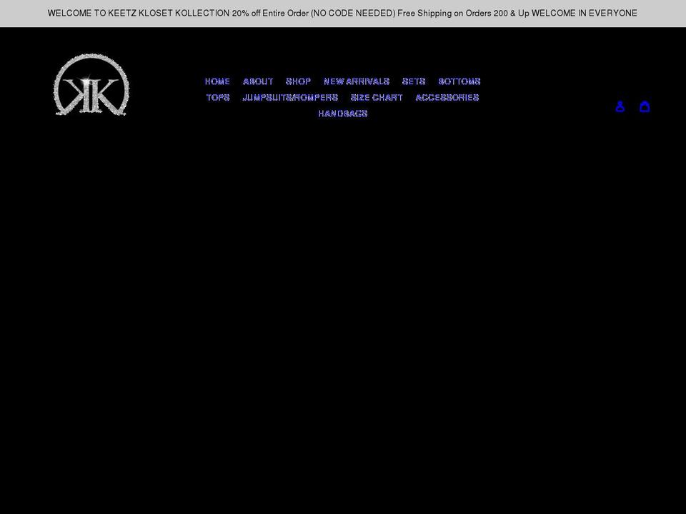 keetzkloset.com shopify website screenshot