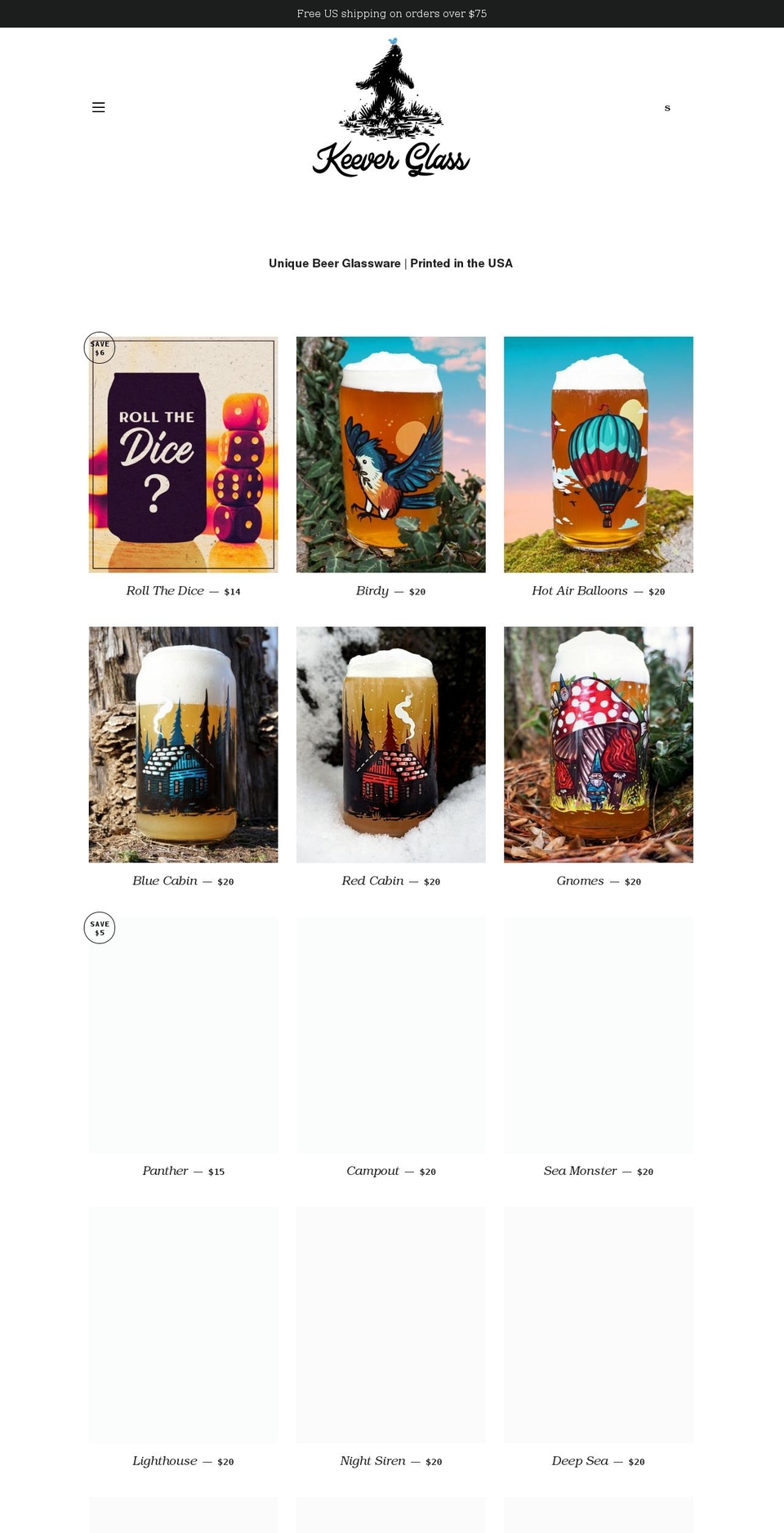 keeverglass.com shopify website screenshot