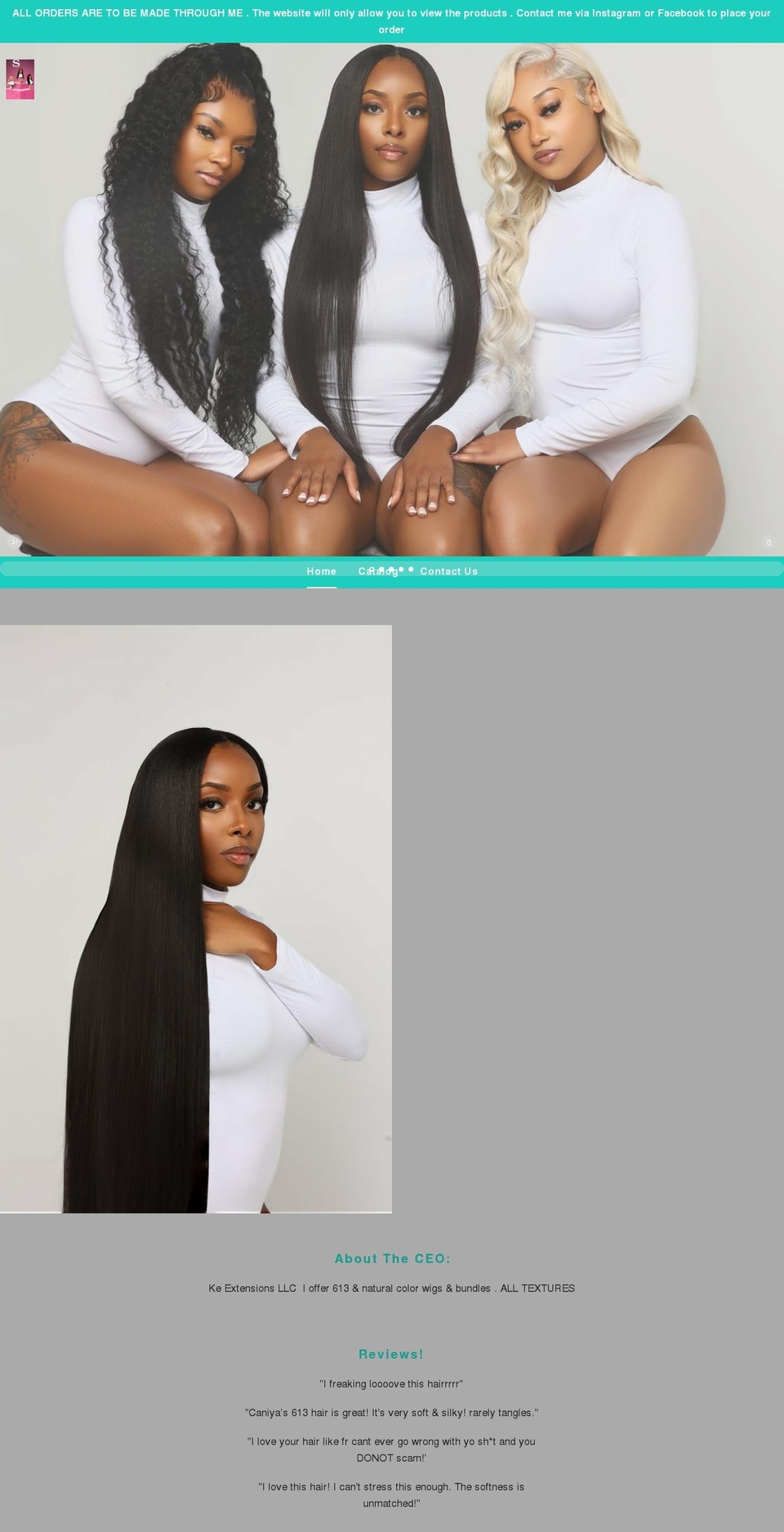 keextensionsllc.com shopify website screenshot