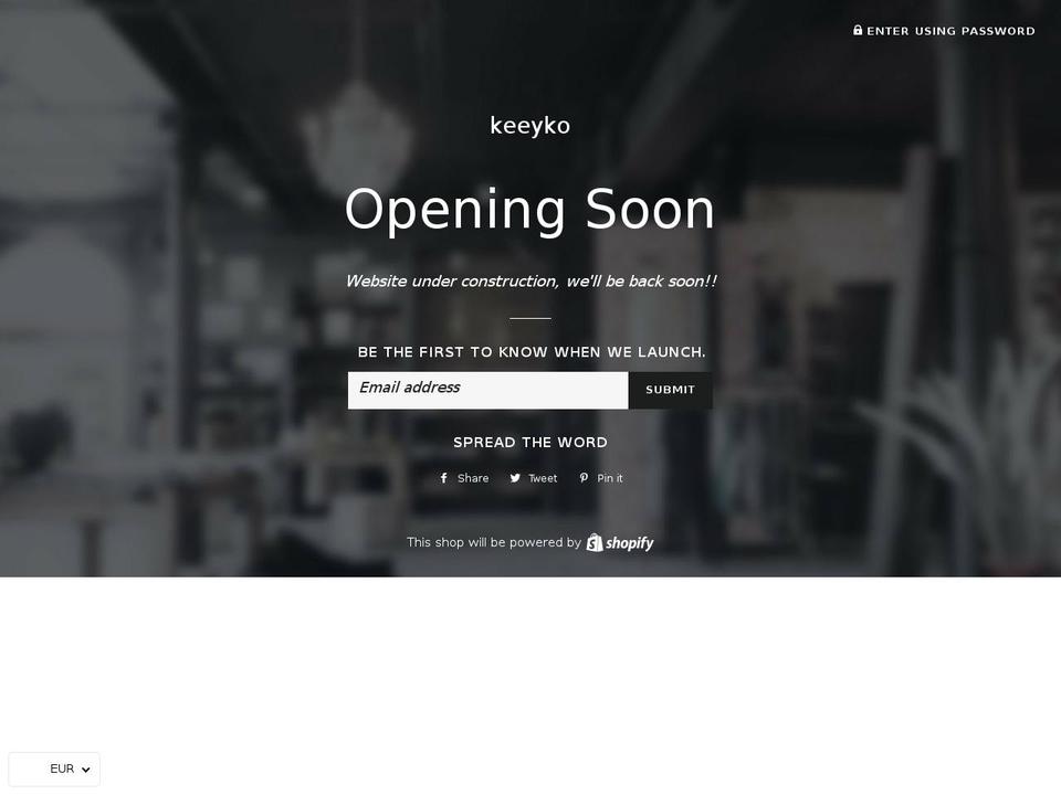keeyko.com — Shopify storefront screenshot