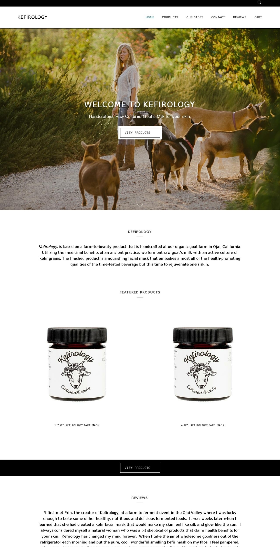 kefirology.com shopify website screenshot