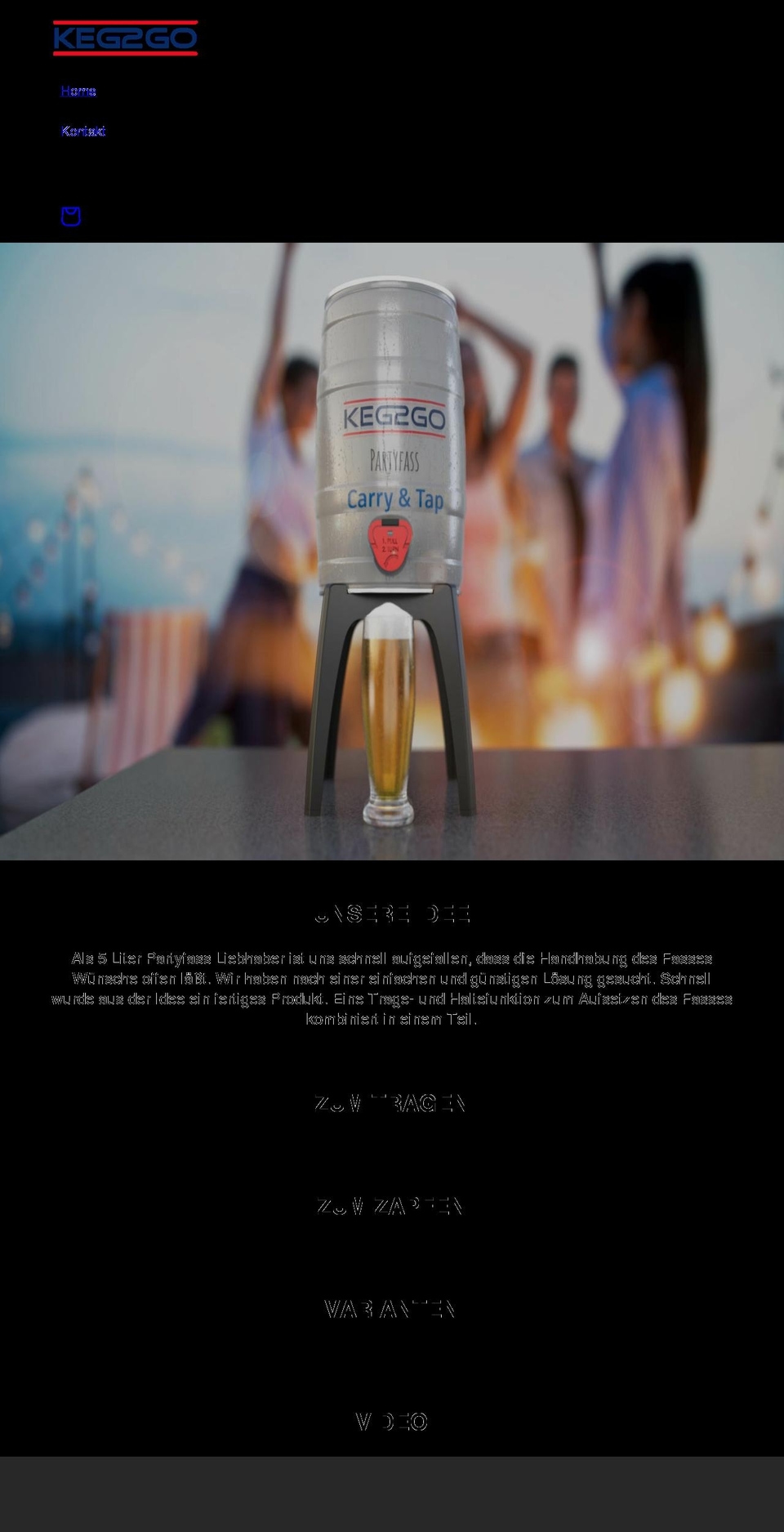 keg2go.com shopify website screenshot