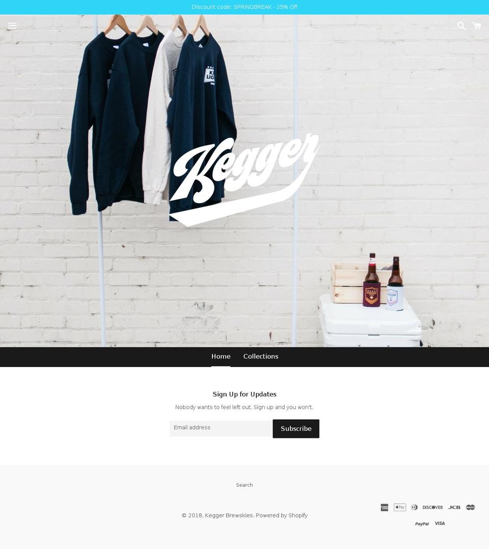 keggerclothing.com — Shopify storefront screenshot