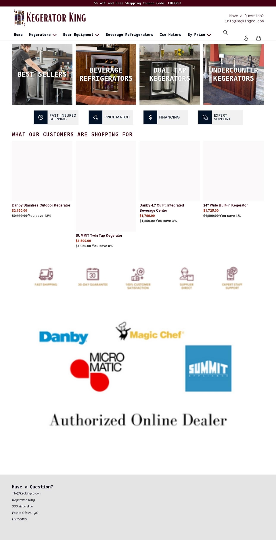 New-dsl-theme- Shopify theme site example kegkingco.com