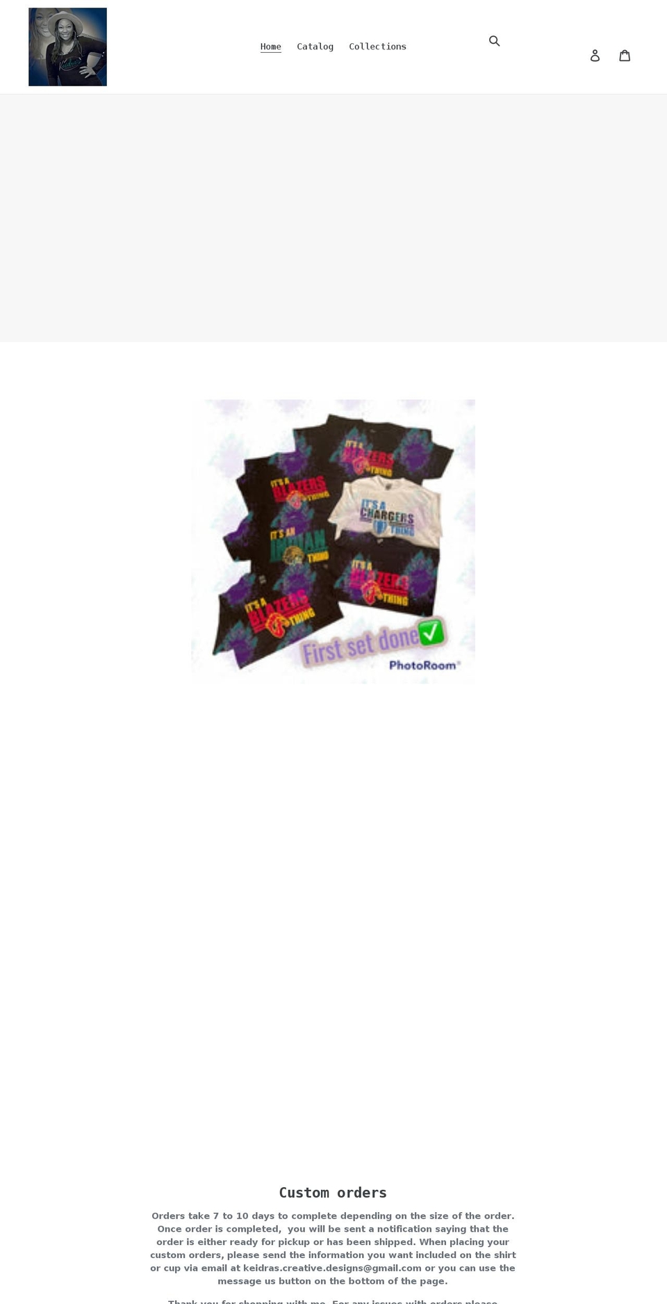 keidrascreativedesigns.com shopify website screenshot