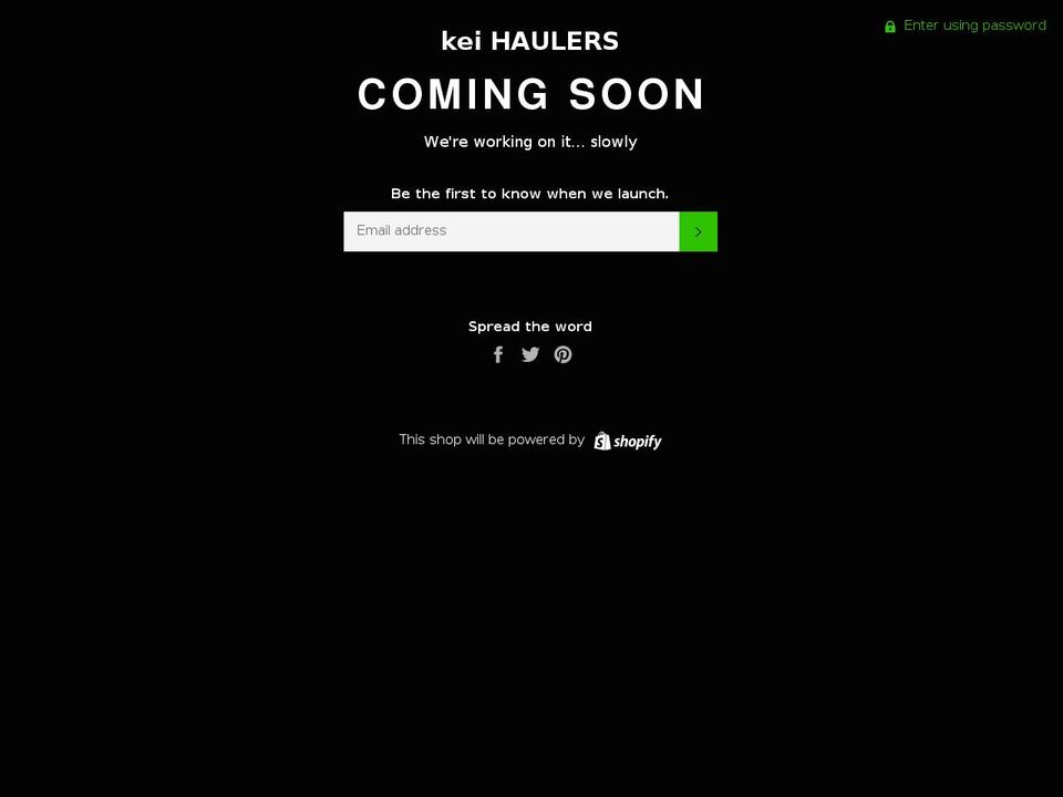 keihaulers.com — Shopify storefront screenshot