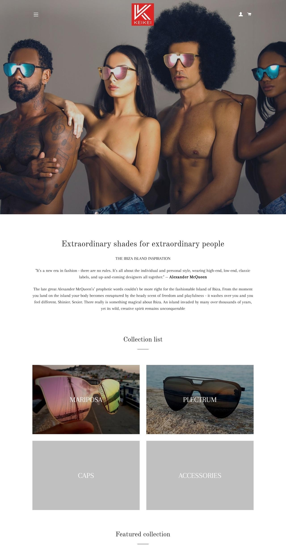 keikeicollections.com — Shopify storefront screenshot