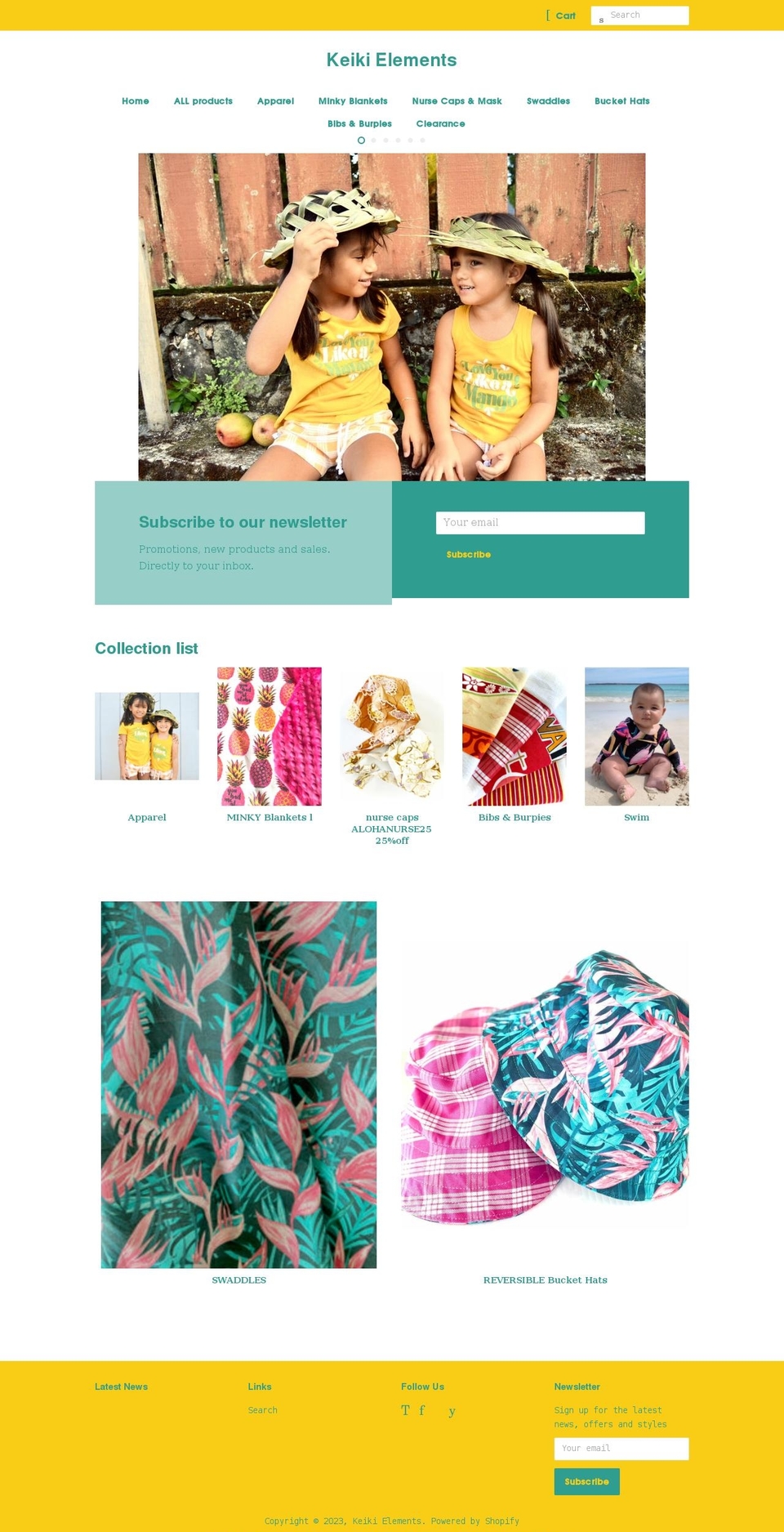 keikielements.com shopify website screenshot