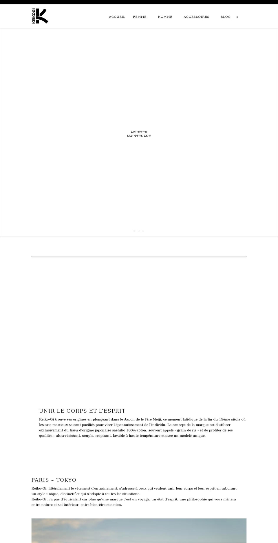 keiko-gi.com shopify website screenshot