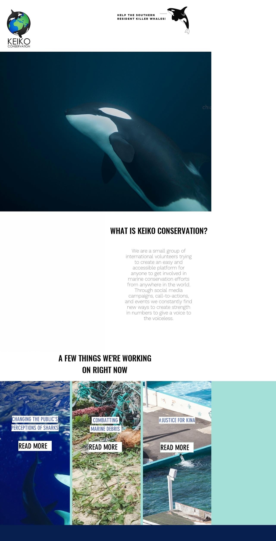 keikoconservation.org shopify website screenshot