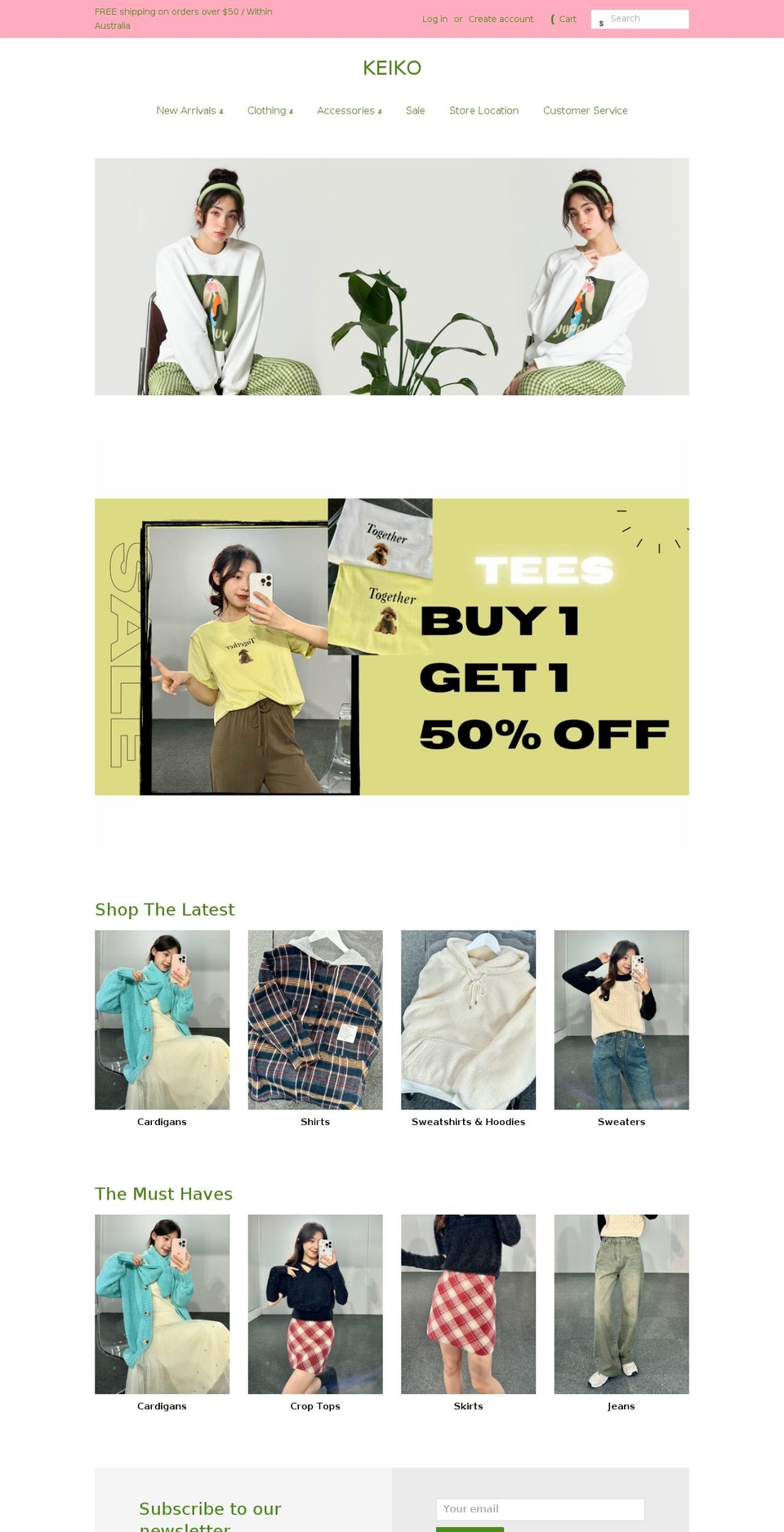 keikofashion.com shopify website screenshot