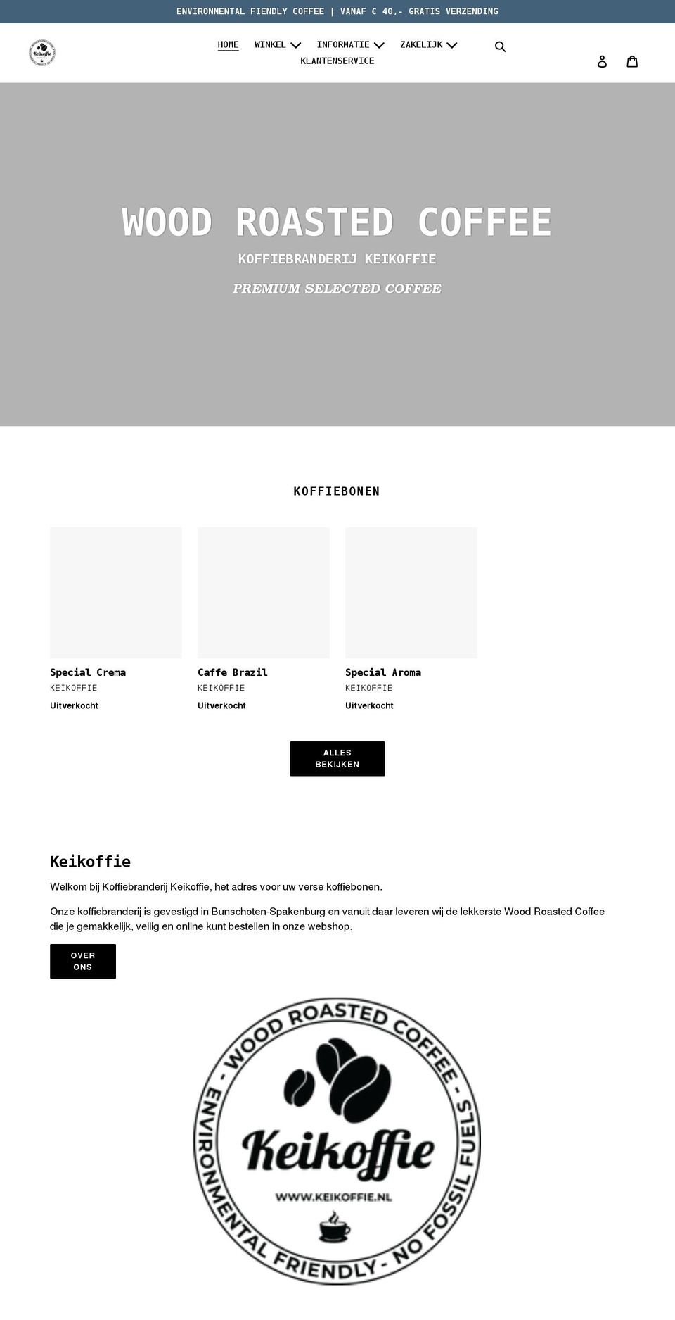 keikoffie.nl shopify website screenshot