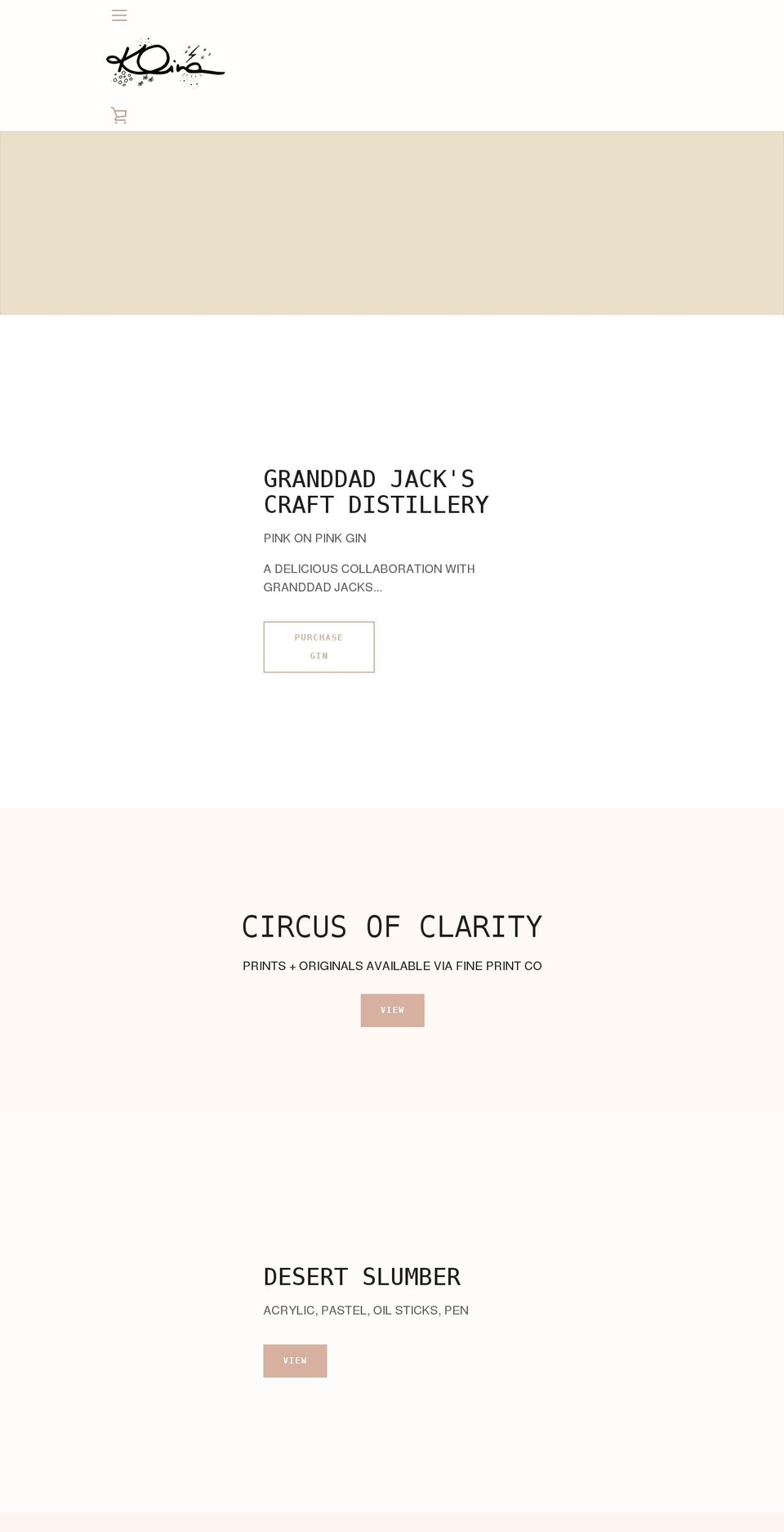 keirawolf.com shopify website screenshot