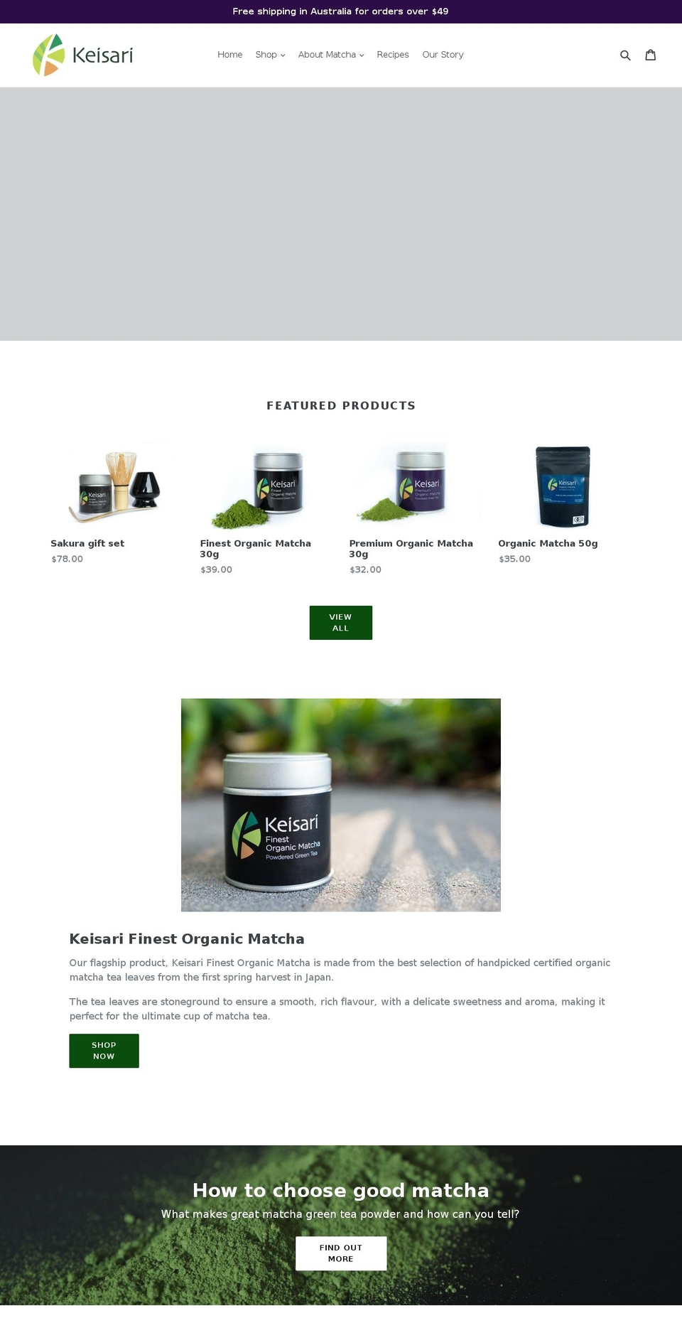 premiere Shopify theme site example keisari.com.au