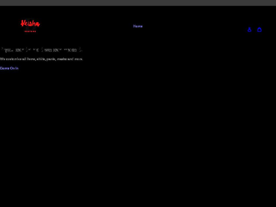 keishabkustoms.com shopify website screenshot