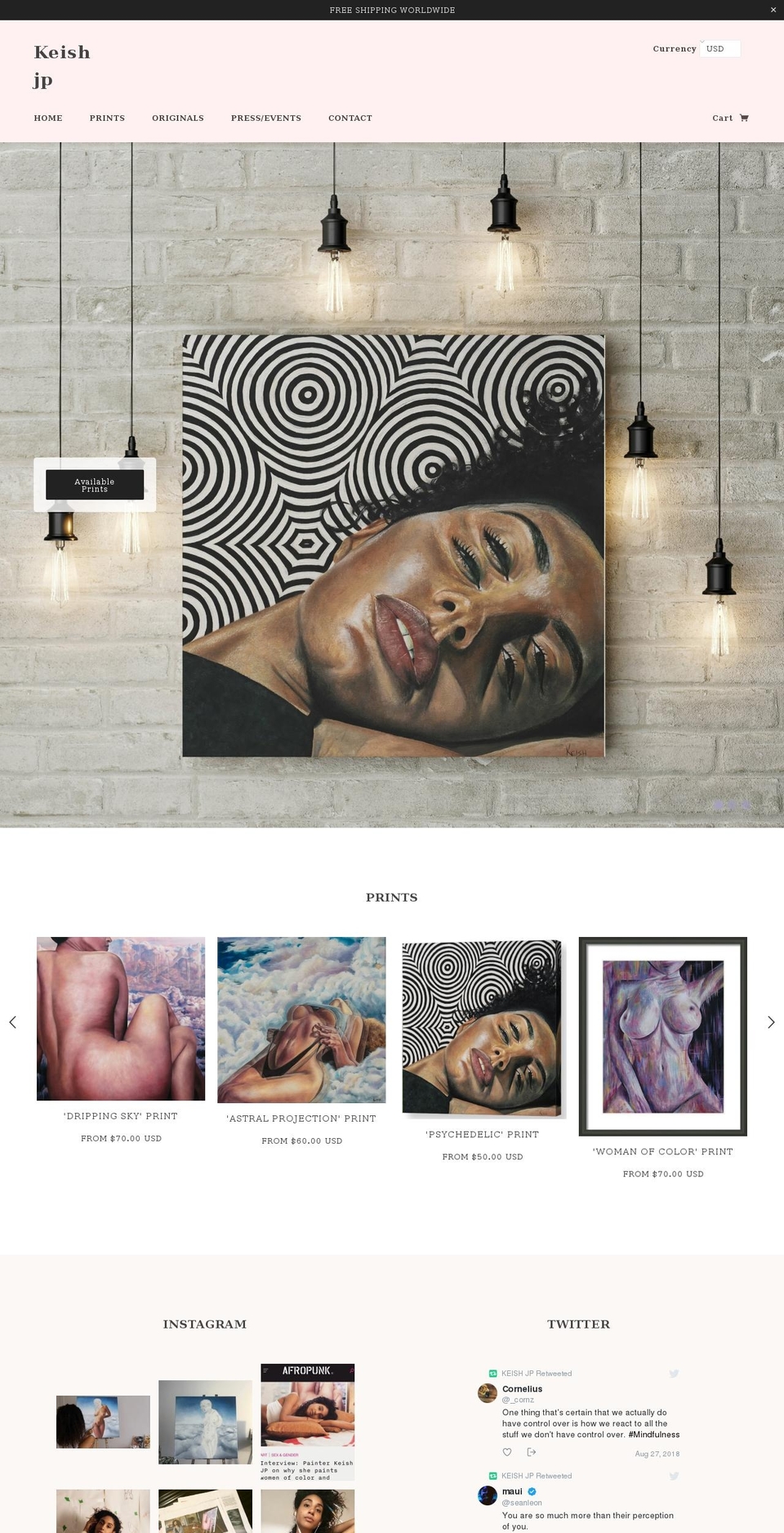 keishjp.com — Shopify storefront screenshot