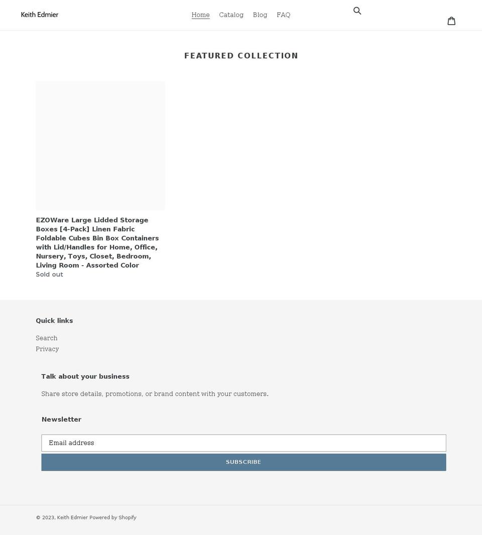 keithedmier.com shopify website screenshot