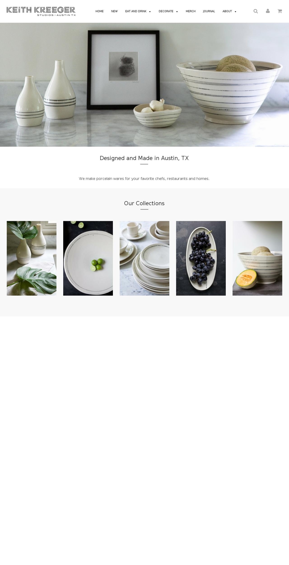 keithkreeger.com shopify website screenshot