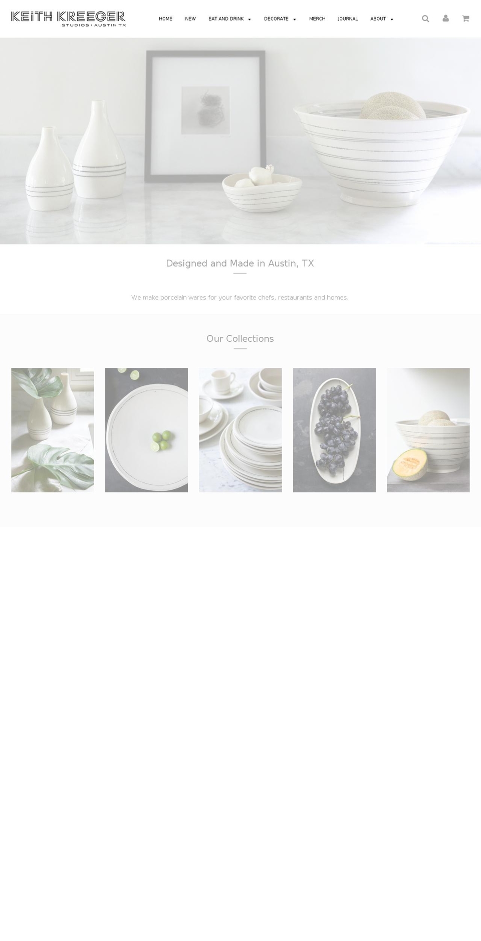 keithkreegerstudios.com — Shopify storefront screenshot