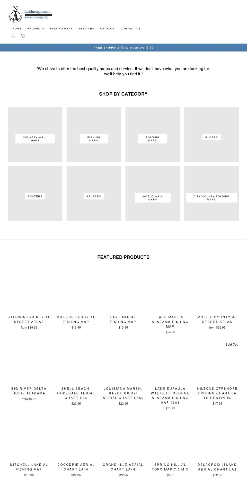 keithmaps.com shopify website screenshot