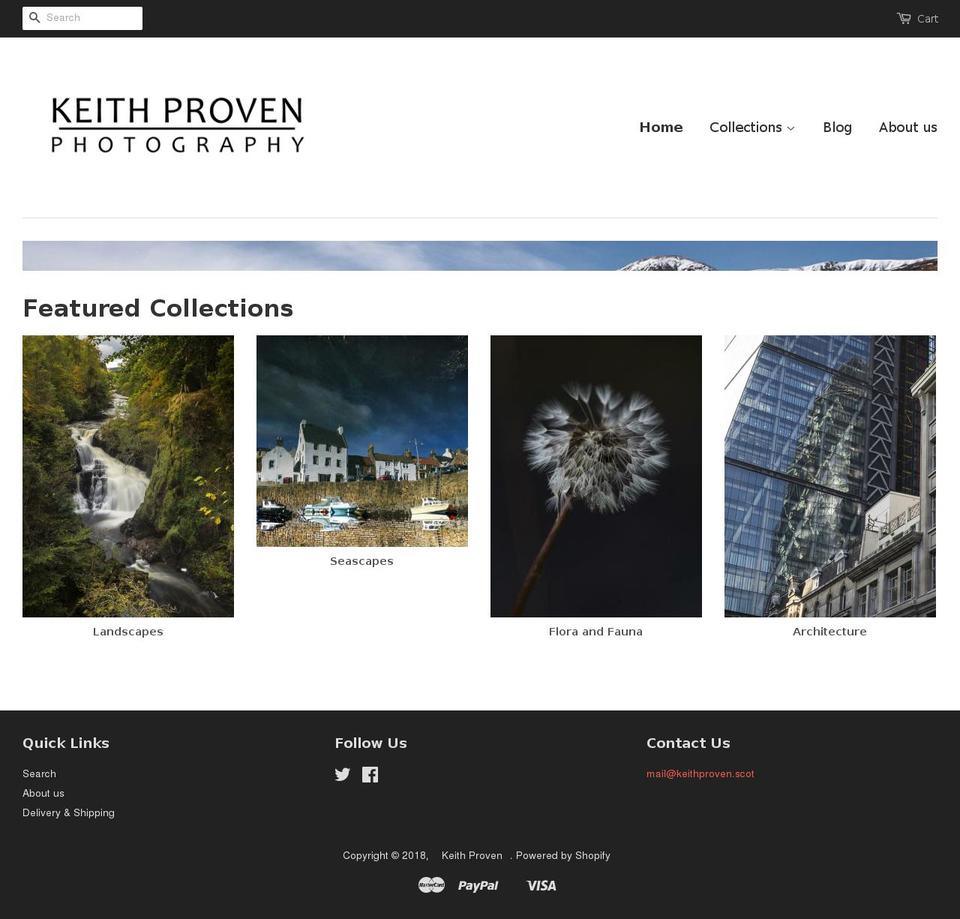 keithproven.scot shopify website screenshot