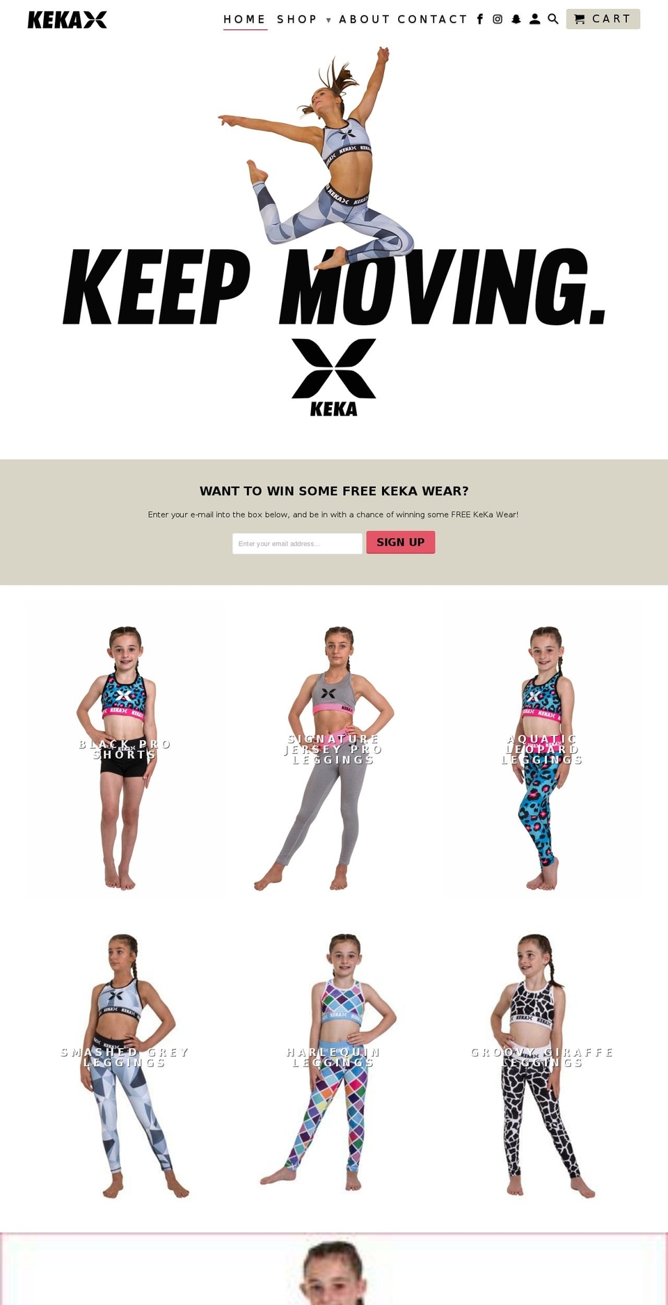 kekawear.com shopify website screenshot