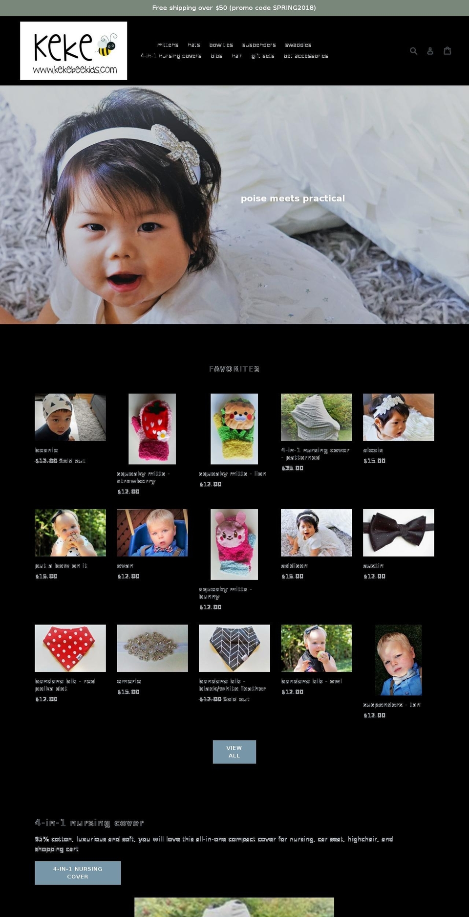 kekebeekids.com — Shopify storefront screenshot