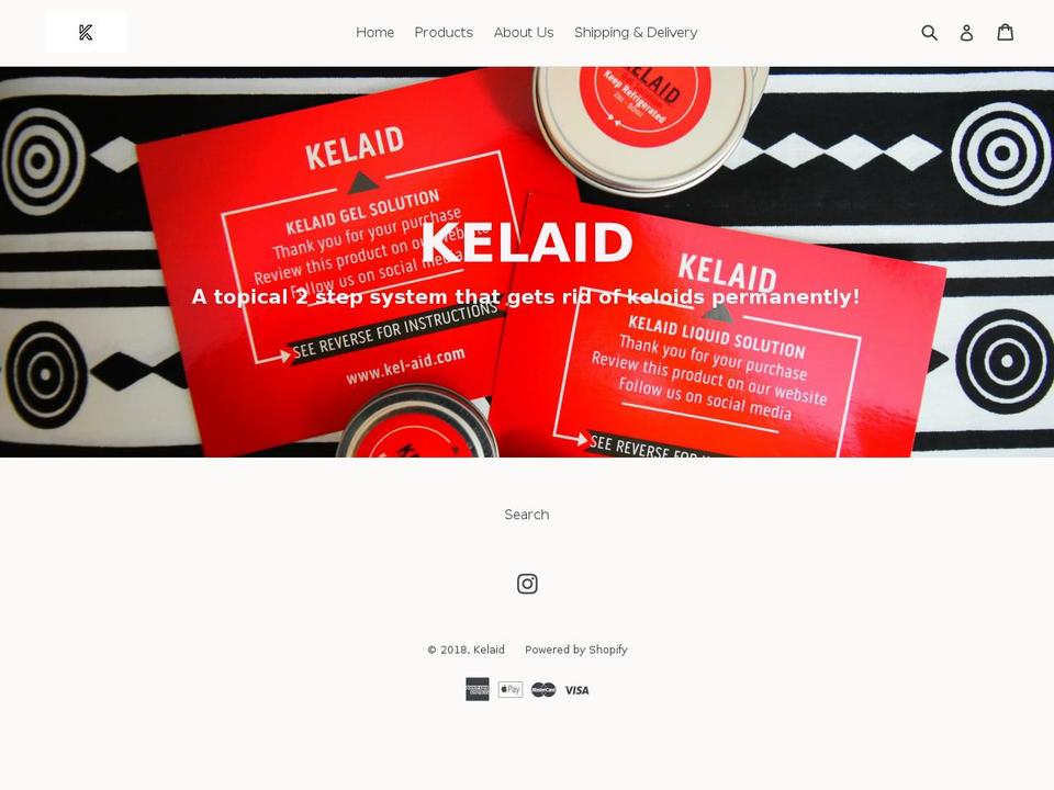 kel-aid.com shopify website screenshot