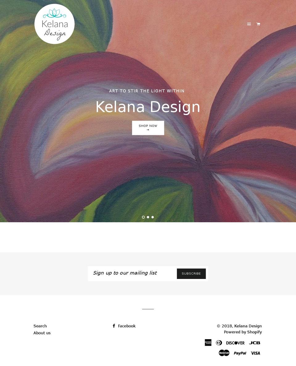 kelanadesign.com shopify website screenshot
