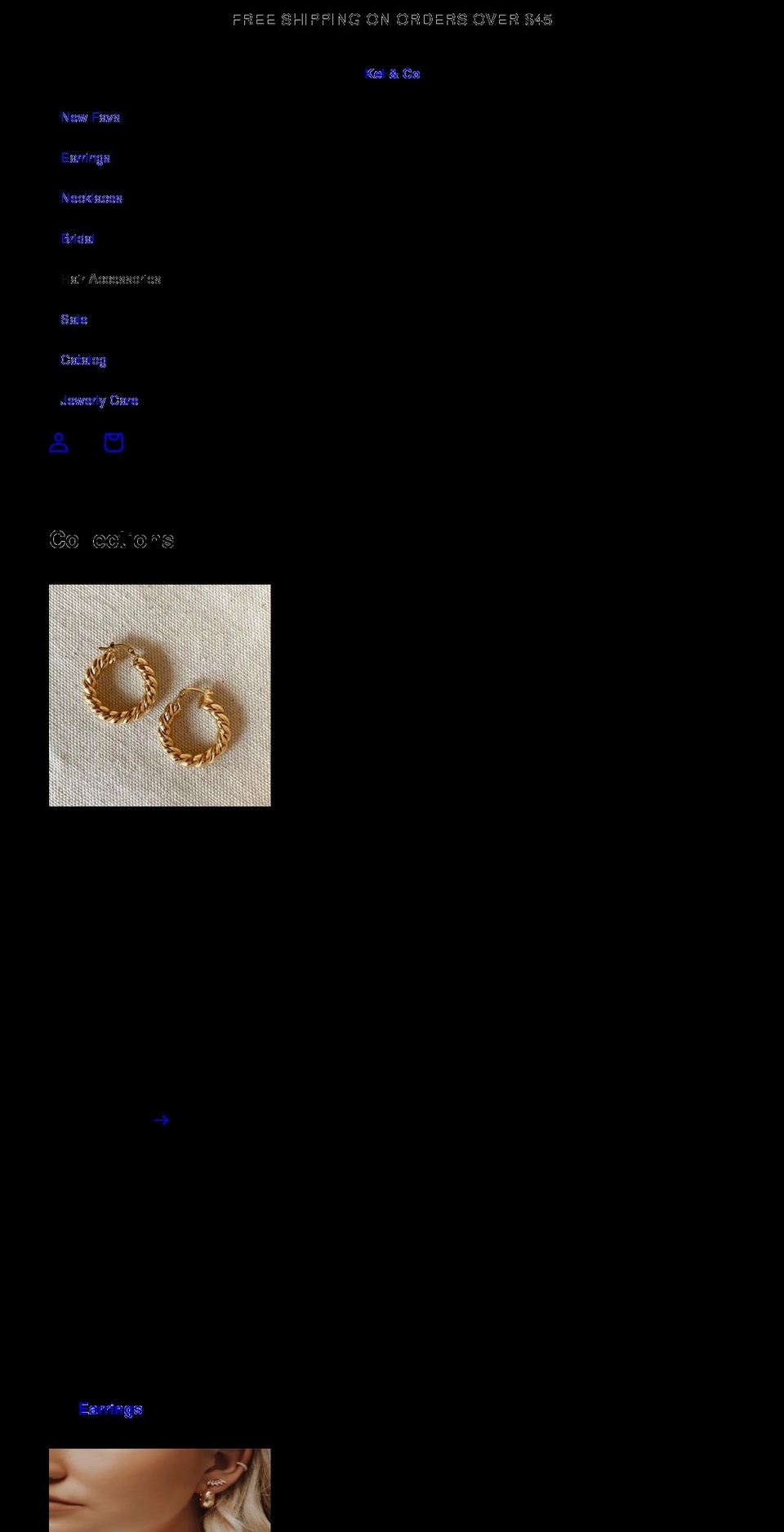 kelandcoshop.com shopify website screenshot