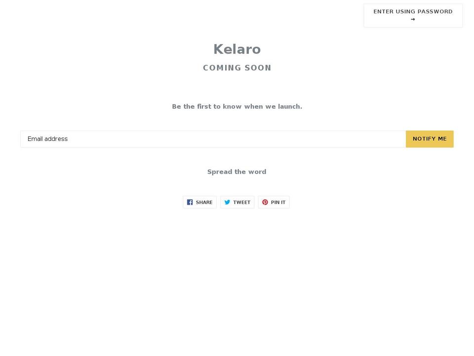 Nopsbit theme Shopify theme site example kelaro.com