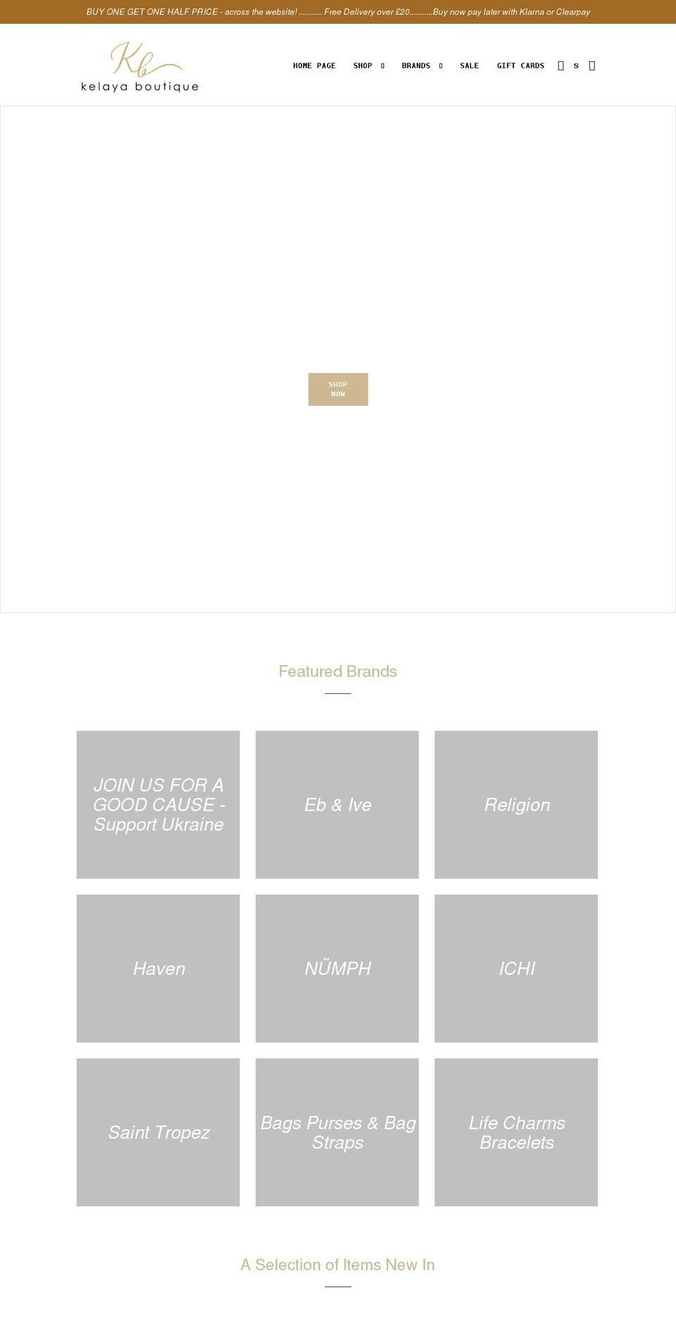 kelayaboutique.com shopify website screenshot