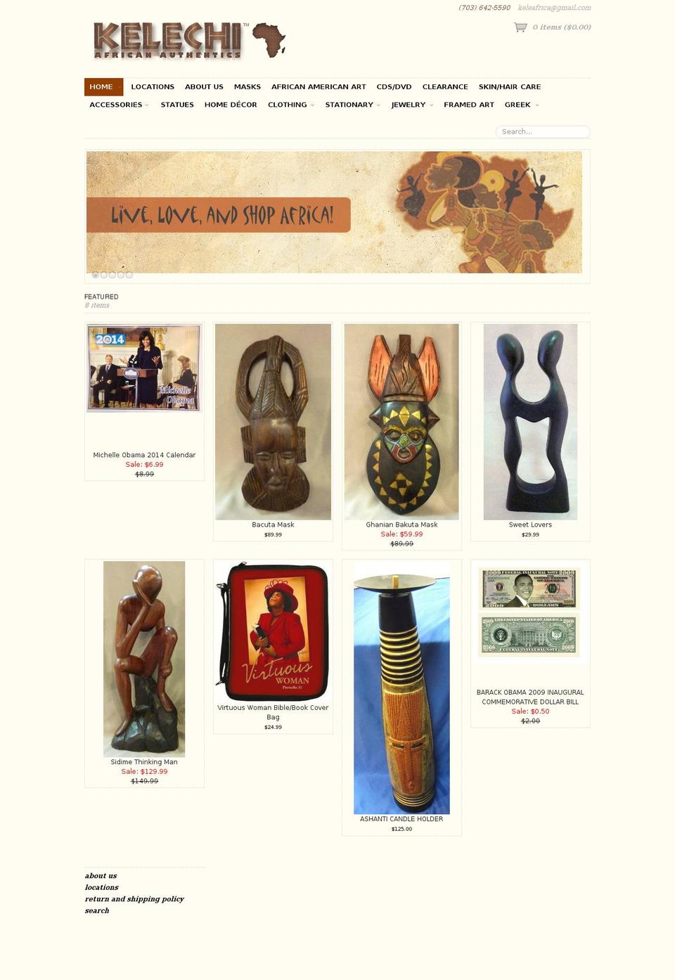 faust Shopify theme site example keleafrica.com
