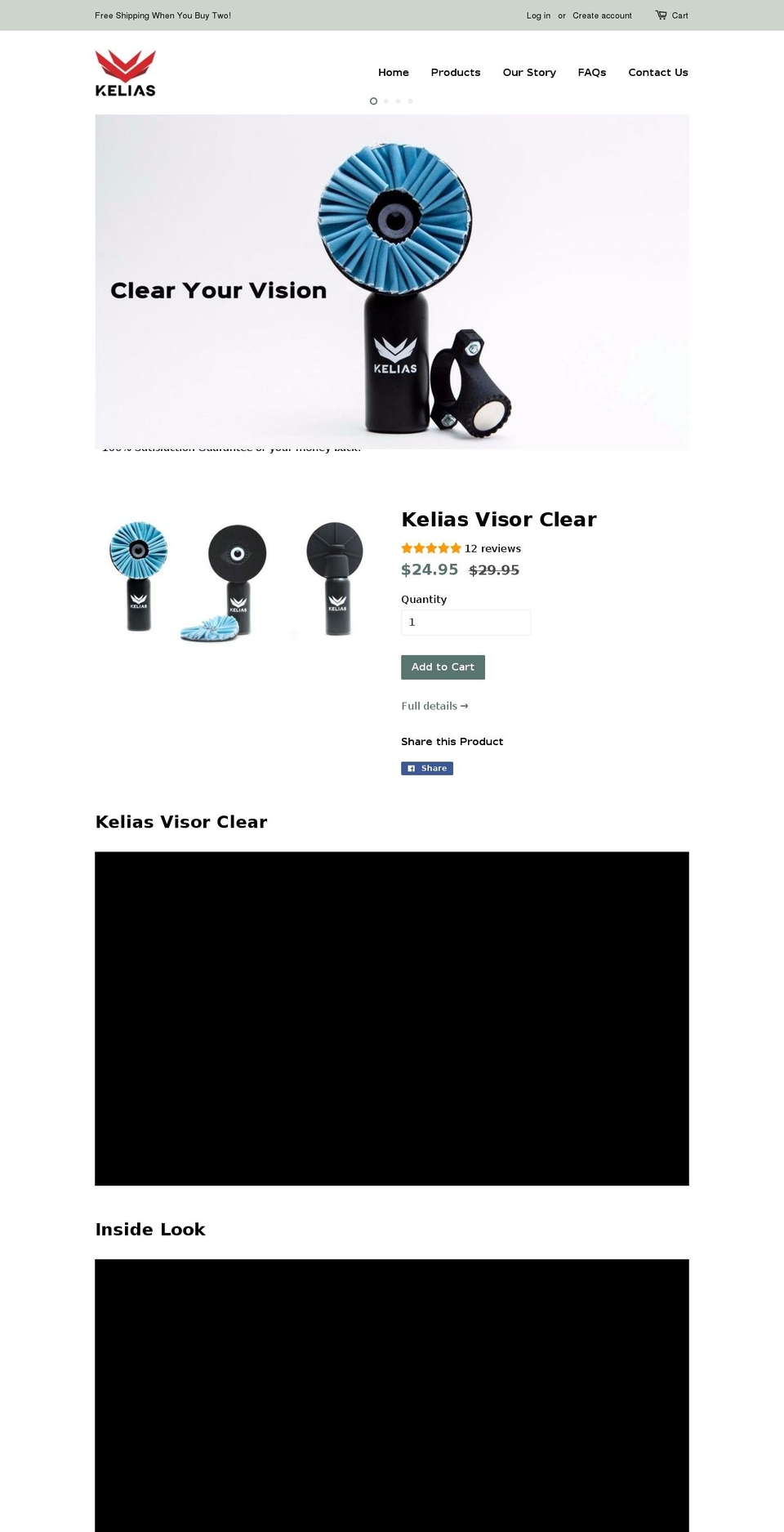 keliasgear.com — Shopify storefront screenshot