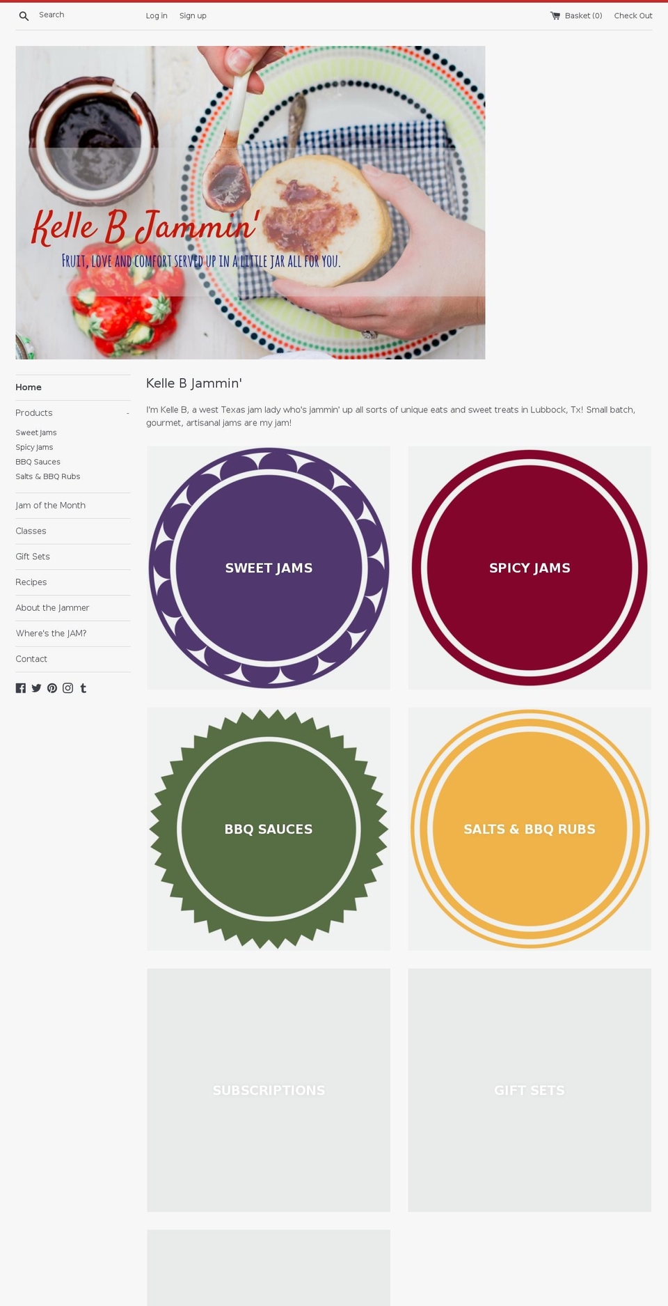 kellebjammin.com shopify website screenshot
